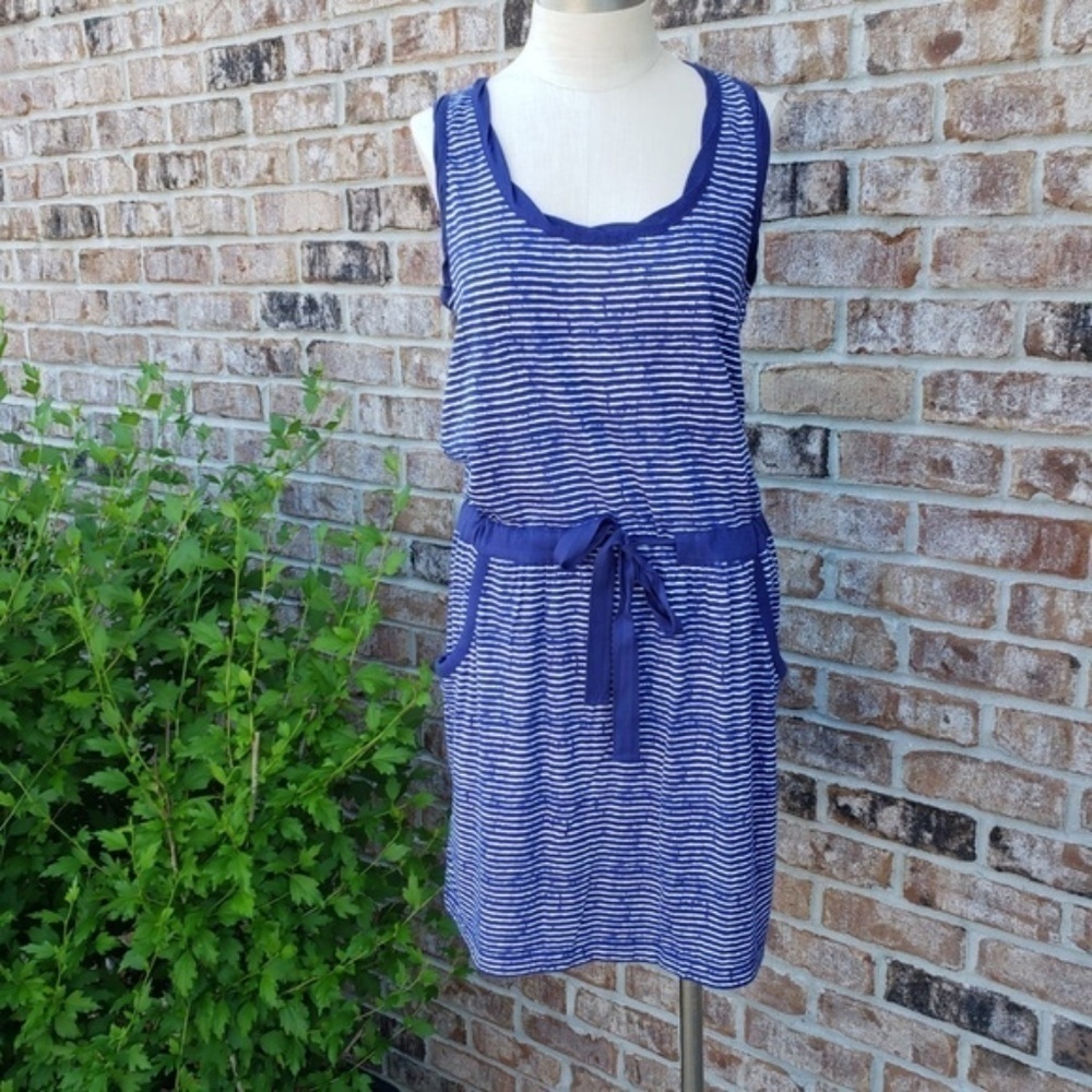 NWT LOFT petites sleeveless dress blue sz